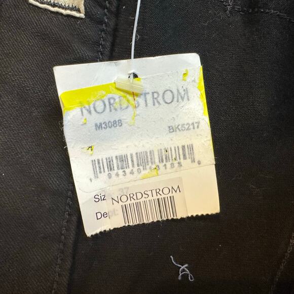 NWT Madewell jeans 9" mid rise skinny black 37 button fly grunge goth emo crop - Picture 12 of 16